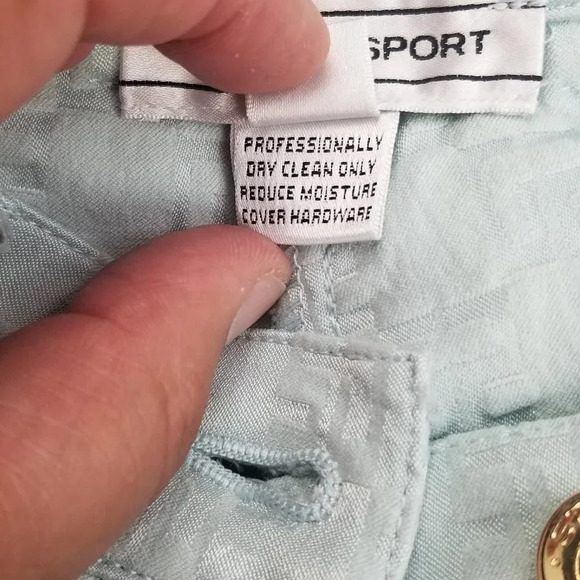 St John Turquoise Textured Logo "SJ" size 2 Pants - Picture 8 of 8